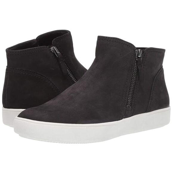 Naturalizer Shoes - Naturalizer Miranda Nubuck Leather Ankle Bootie 9.5 Black Zip High-Top Sneakers